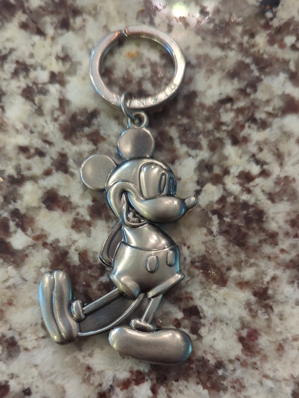Disney Silver Mickey Mouse Metal Keychain